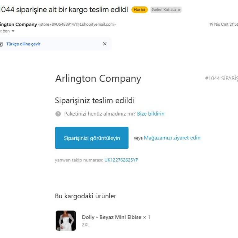 Geciken Elbise İadesi Ve Ulaşılamayan Firma Sorunu