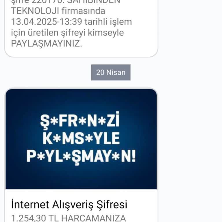Kredi Kartımdan Habersiz İşlem Denemesi