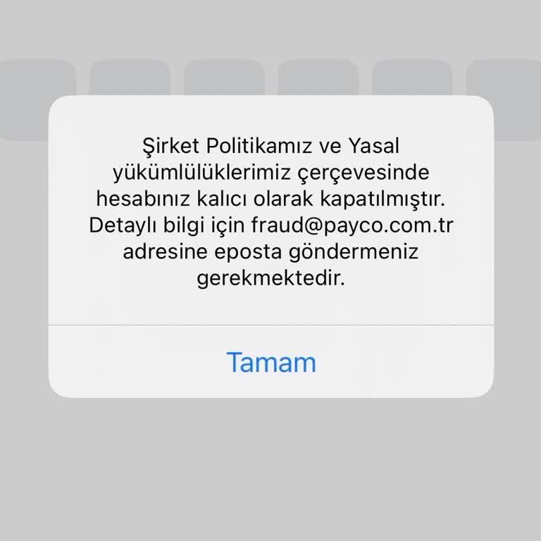 Payco Hesabım Haksız Yere Kapandı, Param Mağdur Ediyor