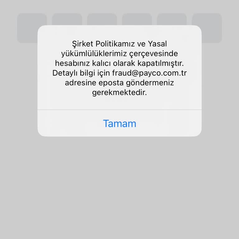 Payco Hesabım Haksız Yere Kapandı Ve Paramı Alamıyorum