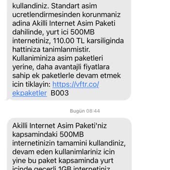 Vodafone'un Ek Paket Ücretlendirmesi Can Sıkıyor