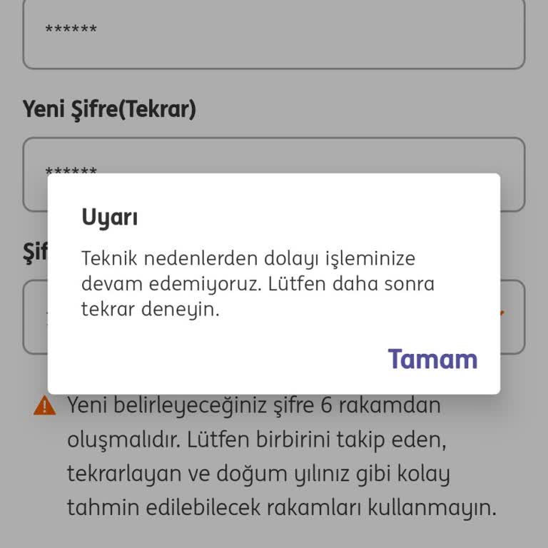 Şifre Ve Aktivasyon Kodu Sorunları
