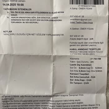 Renault Megane Direksiyonundaki Gizemli Ses Sorunu