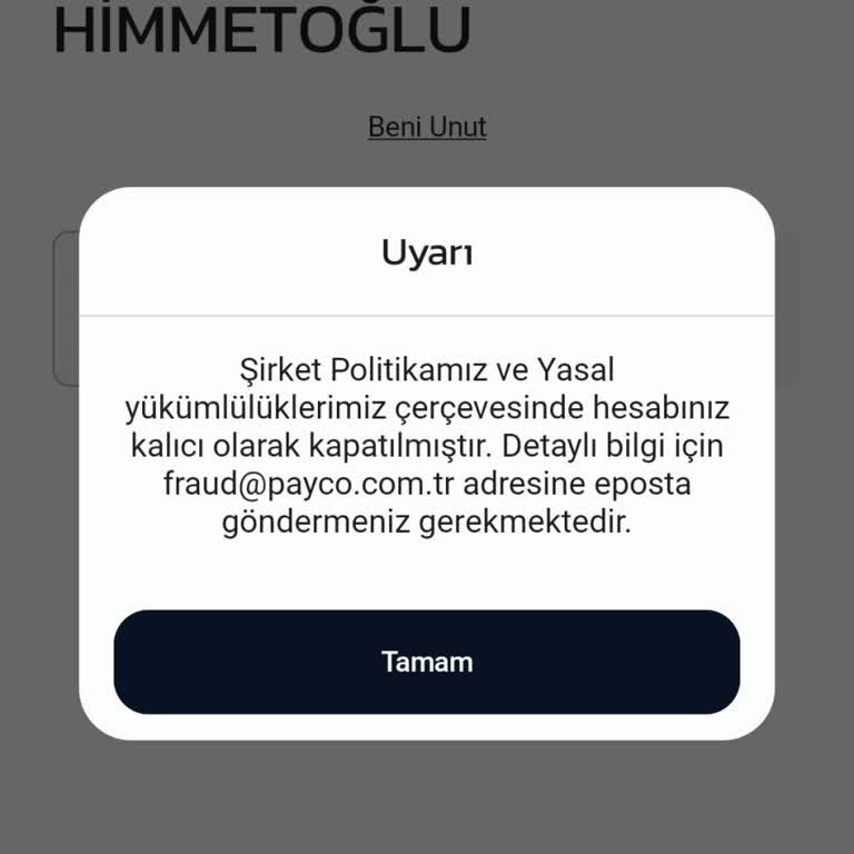 Hesabım Kalıcı Olarak Kapandı Ve Param İçeride Kaldı