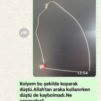 Kısa Sürede Kopan Kolye Ve Yetersiz Çözüm Teklifi