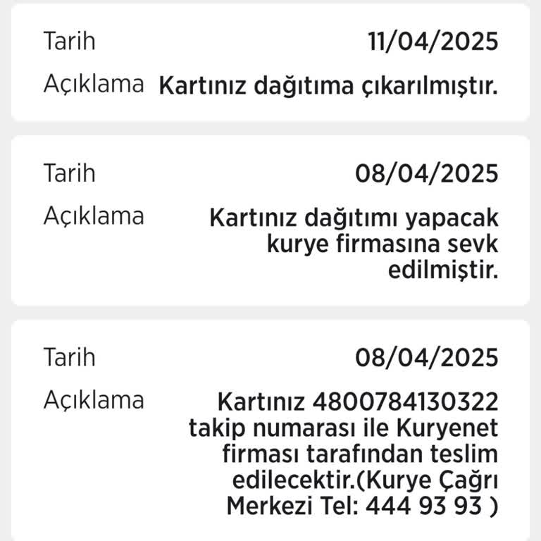 Kredi Kartı Teslimatında Kuryenet Mağduriyeti