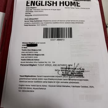 İade Krizi: English Home'da Cayma Hakkı Çıkmazı