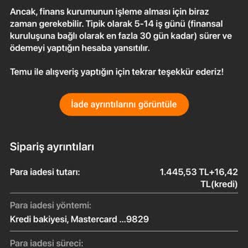 Temu İadesi Banka Hesabına Ulaşmadı: Müşteri Hizmetlerinden Destek Bekleniyor