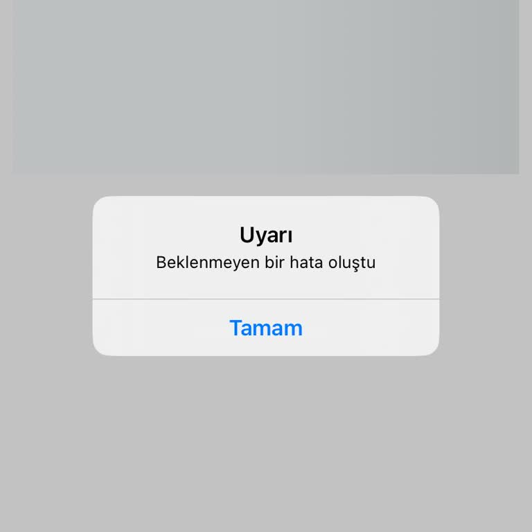 Trendyolmilla Uygulamasında Beklenmedik Hata