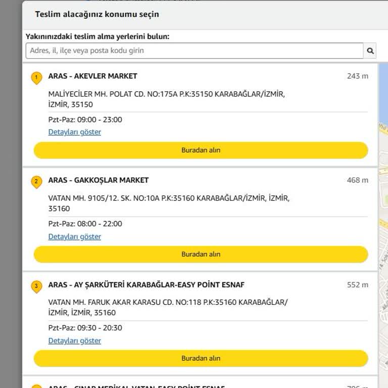 Teslimat Noktası Seçiminde Yaşanan Zorluk