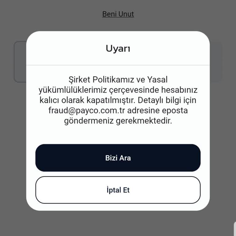 Payco Hesabım Kapandı, Paramı Alamıyorum