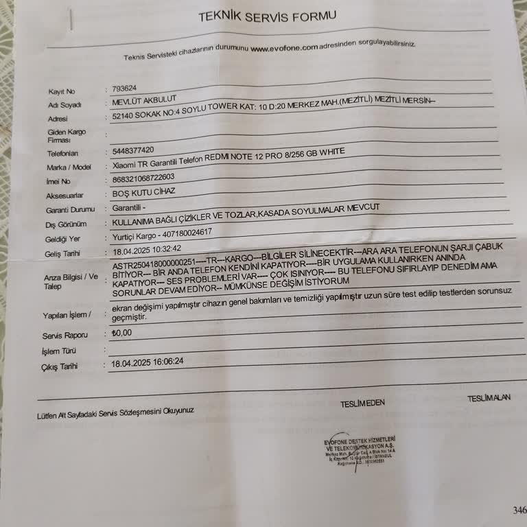 Redmi Note 12 Pro: Servis Sorunları Ve Memnuniyetsizlik