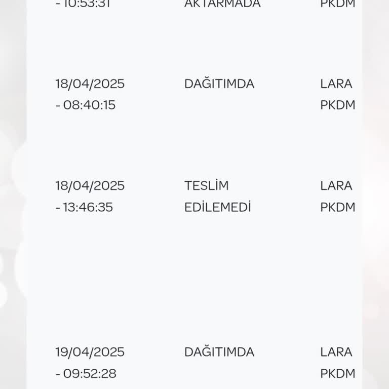 PTT Kargo Teslim Edilmedi Ve Aranmadık