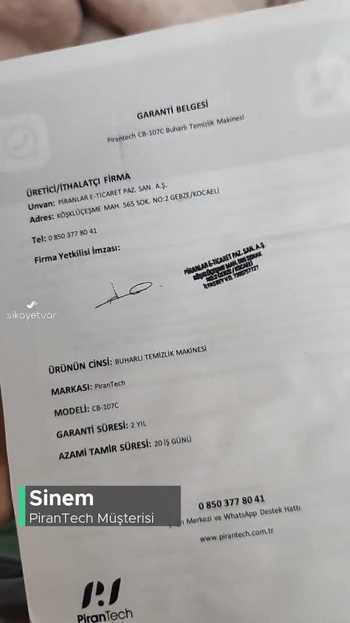 Pirantech Buhar Makinesi Buhar Vermiyor! videonun kapak resmi