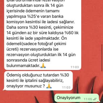 İptal Edilen Fotoğrafçılık Hizmeti İçin Geri Ödeme Sorunu