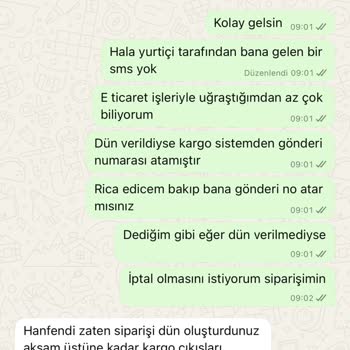 Kargoya Verilmeyen Ürün Ve İletişimsizlik Sorunu