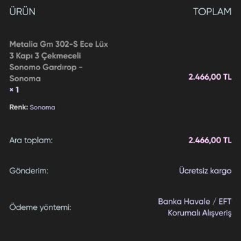 Yanıltıcı Sipariş Süreci Ve Ödeme Sorunu