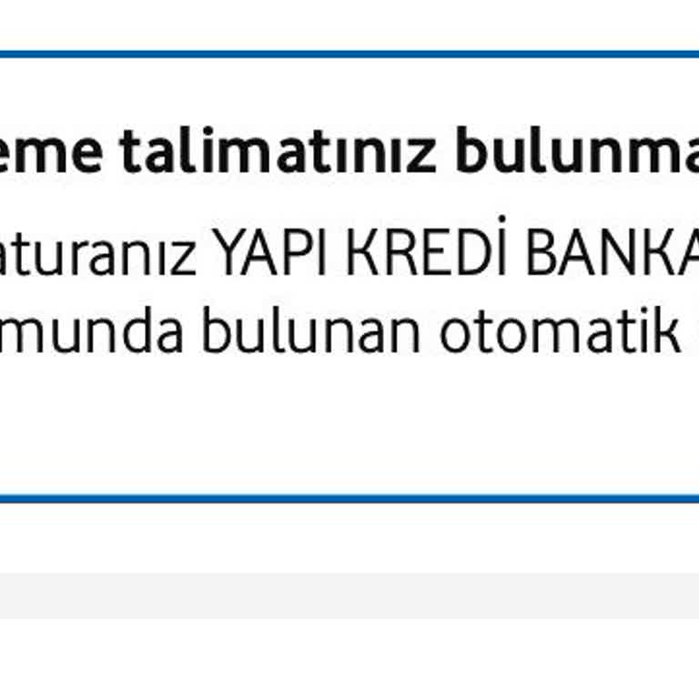 Otomatik Fatura Talimatı İptali Sorunu