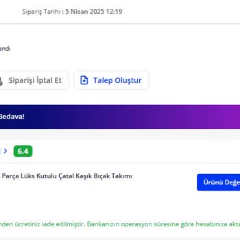 Yanlış Gelen Ürün Ve Eksik Puan İadesi Sorunu