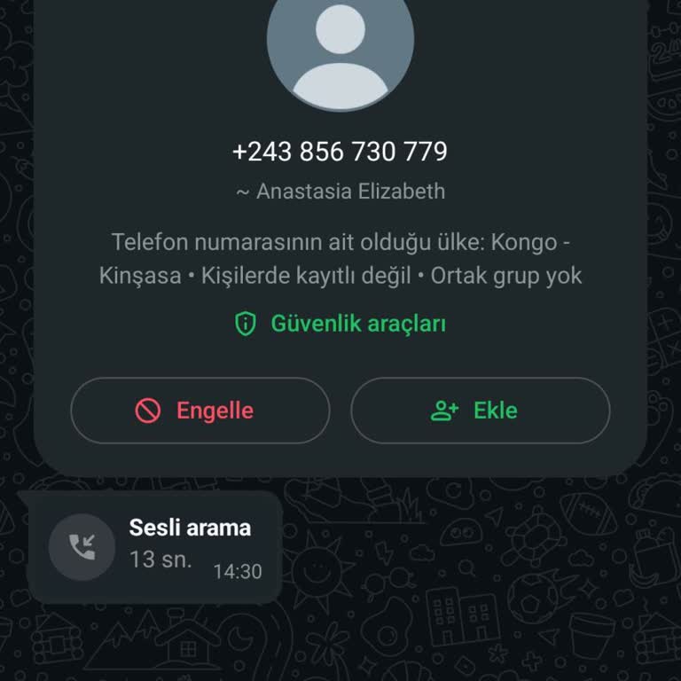 Bilinmeyen Numaradan WhatsApp Araması Endişesi