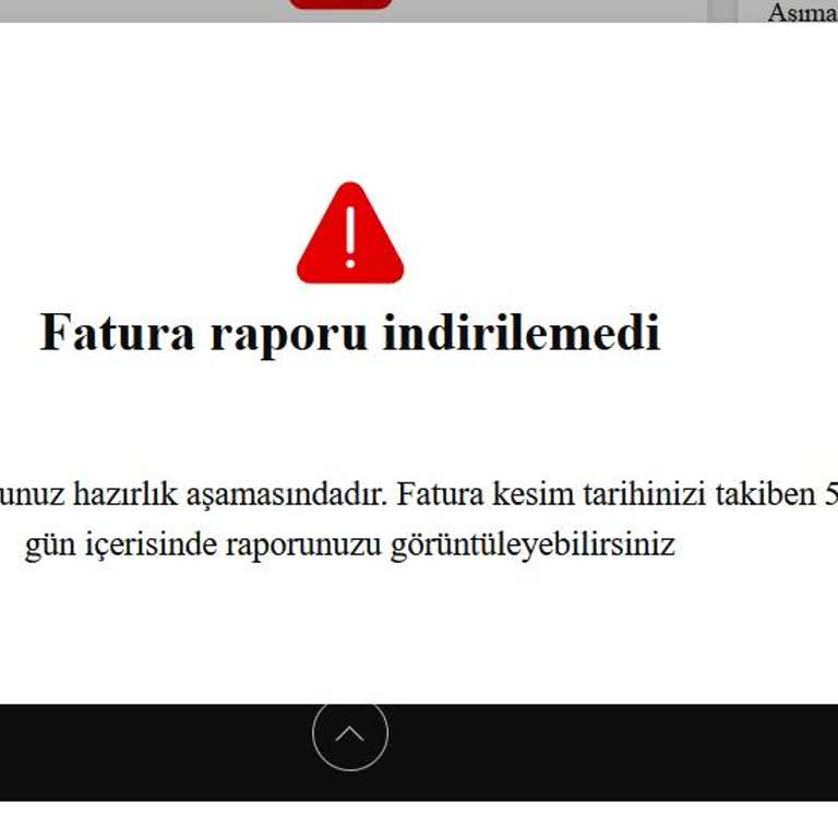 İnternet Aşım Ücreti Bilgilendirmesi Ve Fatura Detayına Erişememe Sorunu