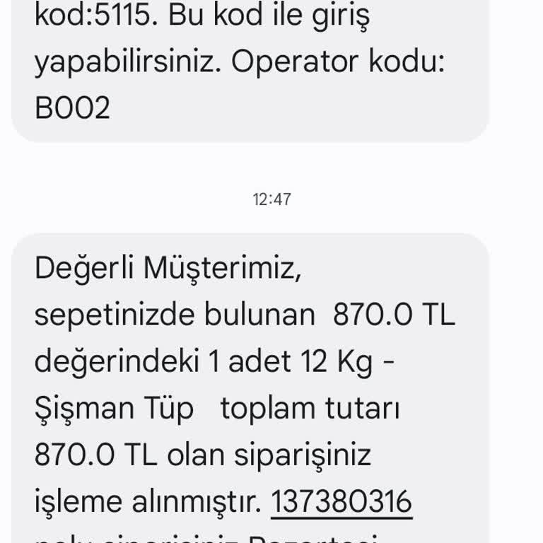 Tüp Siparişim Saatlerdir Teslim Edilmedi, Mağduriyet Yaşıyorum