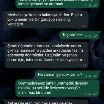 Sandalye Teslimatı Gecikti Yalanlarla Oyalanıyorum