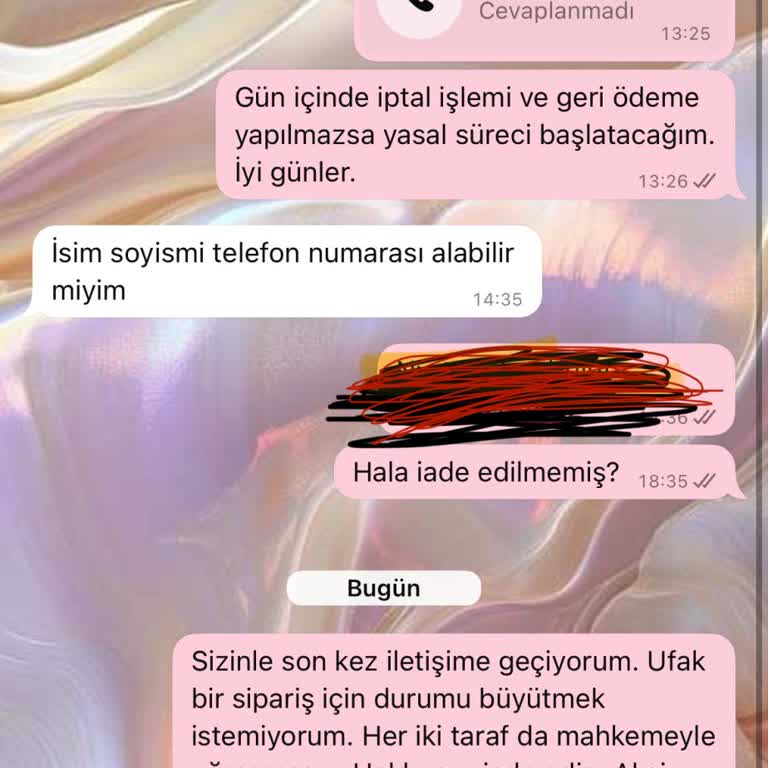 Sipariş Sürecinde İletişim Ve Kargo Sorunları Yaşadım