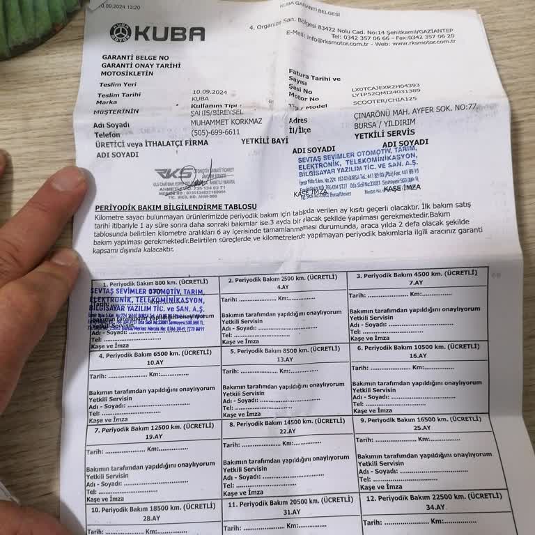 Kuba Chia125'te Bitmeyen Sorunlar Ve İlgisiz Servis