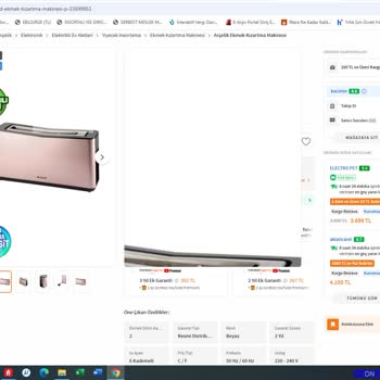 Arçelik Ekmek Kızartma Makinemin Arızası Sonrası Alt Model İle Değişim Dayatması