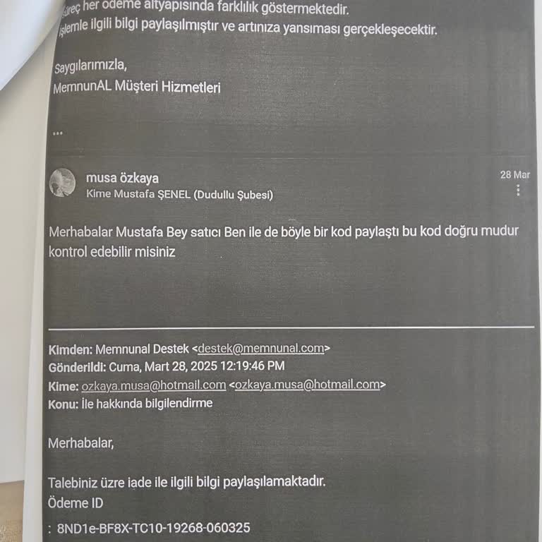 İptal Edilen Siparişin İadesi Bankaya Ulaşmadı, Mağduriyetimin Giderilmesini Talep Ediyorum