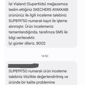 Satın Aldığım Ayakkabının Yan Tarafında Açılma Ve İade Sürecinde Standart Yanıtlar