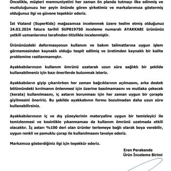 Satın Aldığım Ayakkabının Yan Tarafında Açılma Ve İade Sürecinde Standart Yanıtlar