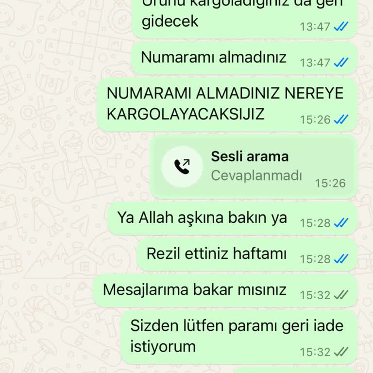 Özel Gün İçin Siparişim Zamanında Teslim Edilmedi