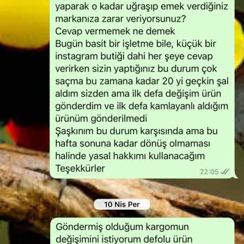 Defolu Ürün Sonrası Değişim Ve İade Yapılmıyor İletişime Geçilemiyor