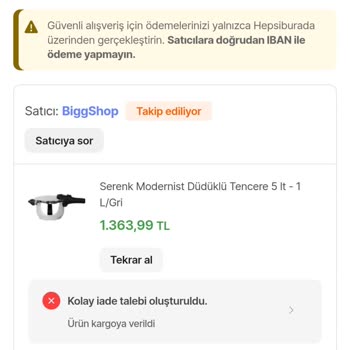 Arızalı Düdüklü Tencere İçin Çözüm Bulunmadı, Güvenlik Riski Yaşadım