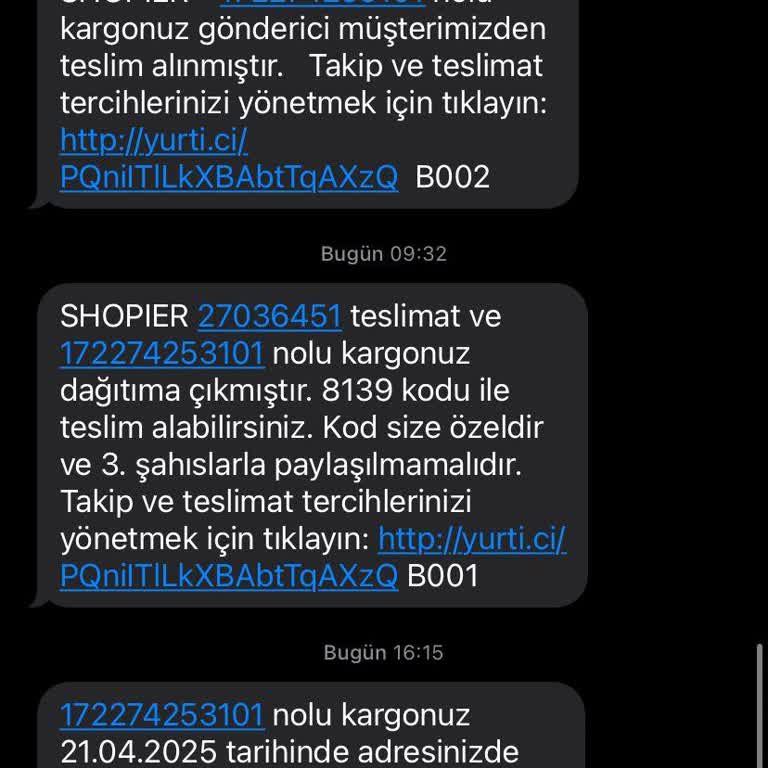 Yurtiçi Kargo Kargom Adresime Teslim Edilmemiştir