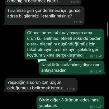 Yanlış Beden Gönderimi Ve Yetersiz Müşteri Hizmeti Deneyimi