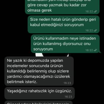 Yanlış Beden Gönderimi Ve Yetersiz Müşteri Hizmeti Deneyimi