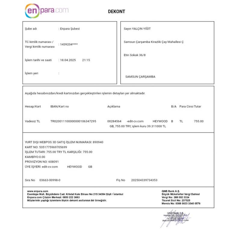 Habersiz Üyelik Ücreti Ve Kartımdan İzinsiz Para Çekilmesi