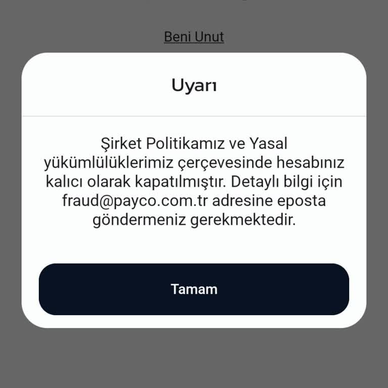 Hesabım Bildirimsiz Kapatıldı Müşteri Hizmeti Ulaşılmaz