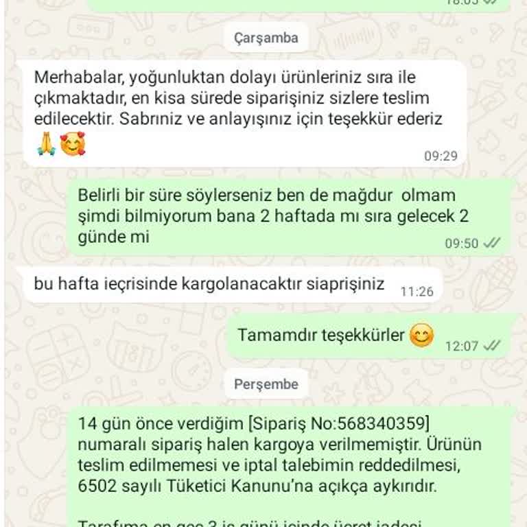 Sipariş Teslim Edilmedi, Ücret İadesi Yapılmıyor Ve İletişim Sağlanamıyor