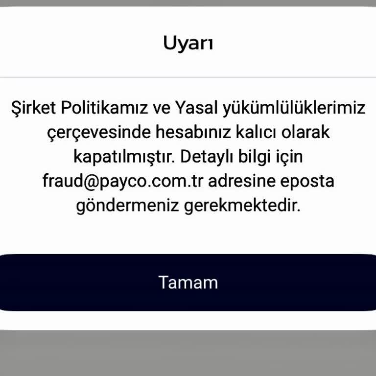 Hesabım Kalıcı Olarak Kapatıldı, Paramı Alamıyorum!