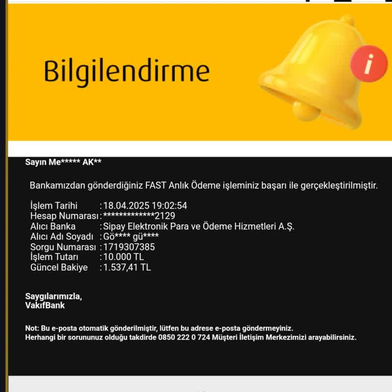 Hesabıma Yatırılan Paranın Bilgim Dışında Aktarılması Ve Sipay'dan Yetersiz Destek