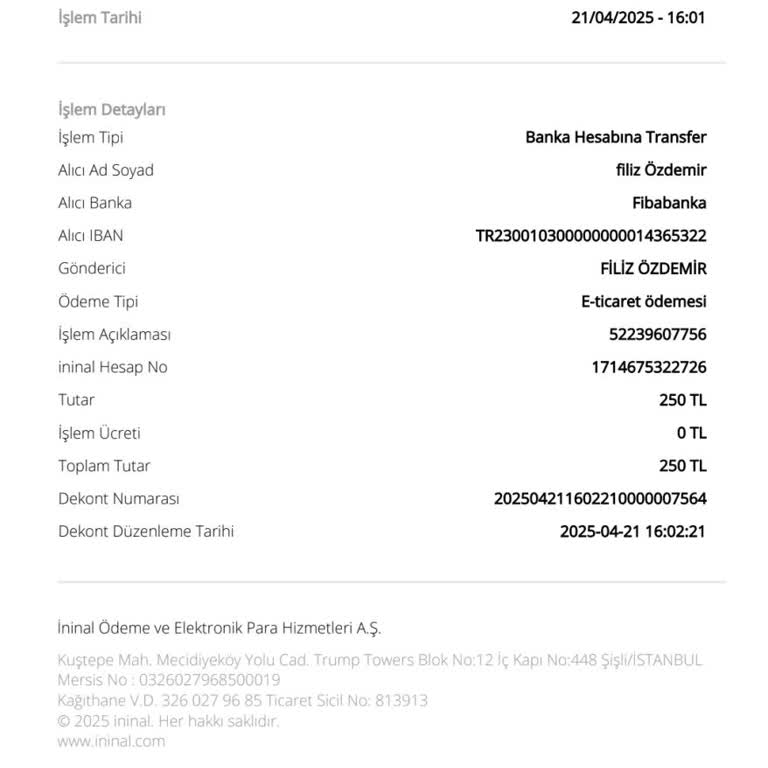 İninal Para Transferinde Bakiye Hesaba Geçmedi