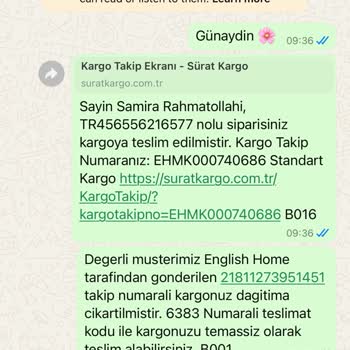 Sürat Kargo İncirli Şubesi Paketi Teslim Etmeden Geri Gönderdi, Paramı Alamıyorum