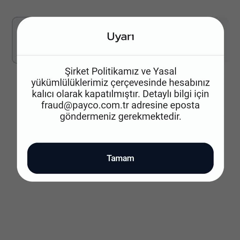 Payco'da Hesabım Nedensiz Kapatıldı, Paramı Geri Alamıyorum