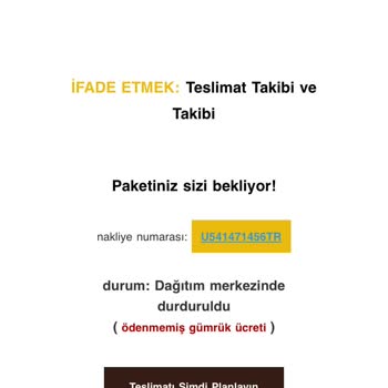 UPS Türkiye'den Bilgim Dışında Spam Teslimat Mailleri Aldım