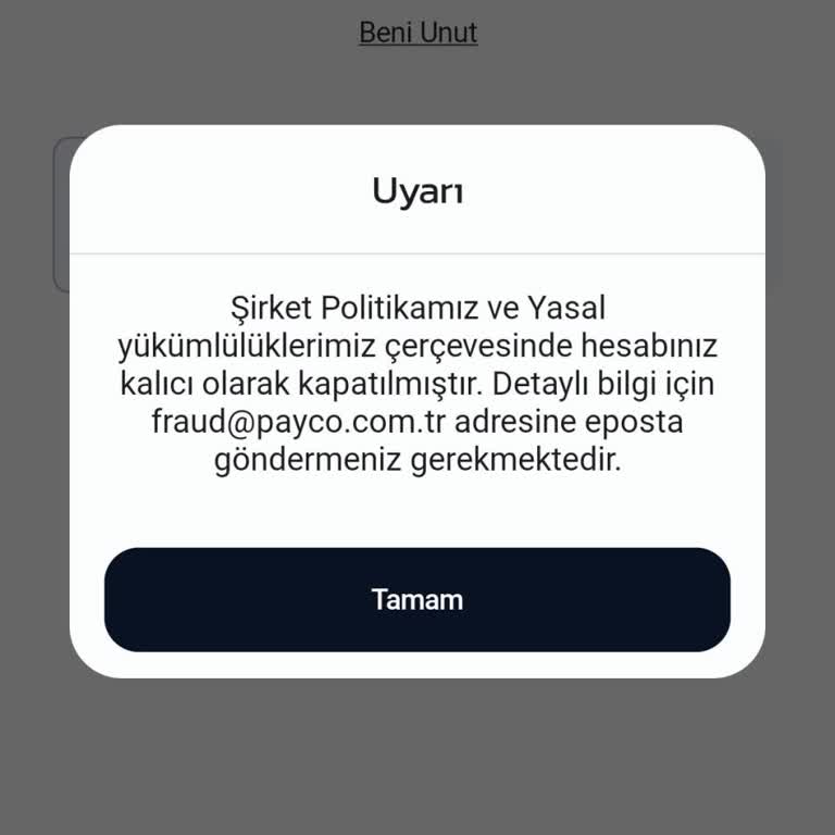 Hesabım Sebepsizce Kapandı, Destek Yetersiz!