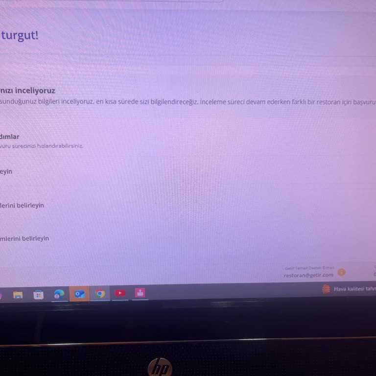 Getir Panelimin Açılmaması Ve İletişim Sorunu